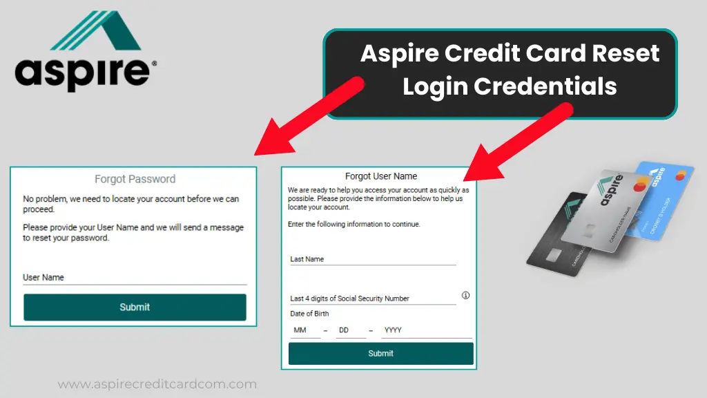 Aspire Credit Card Reset Login Credentials