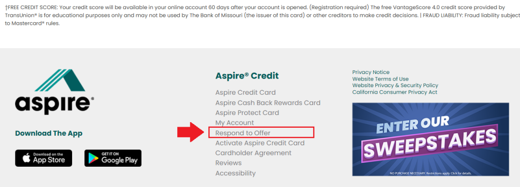 Aspire Acceptance Code 